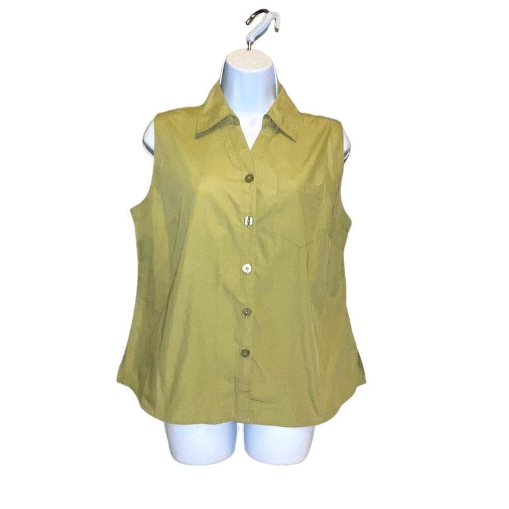 Sleeveless Button Down Shirt
